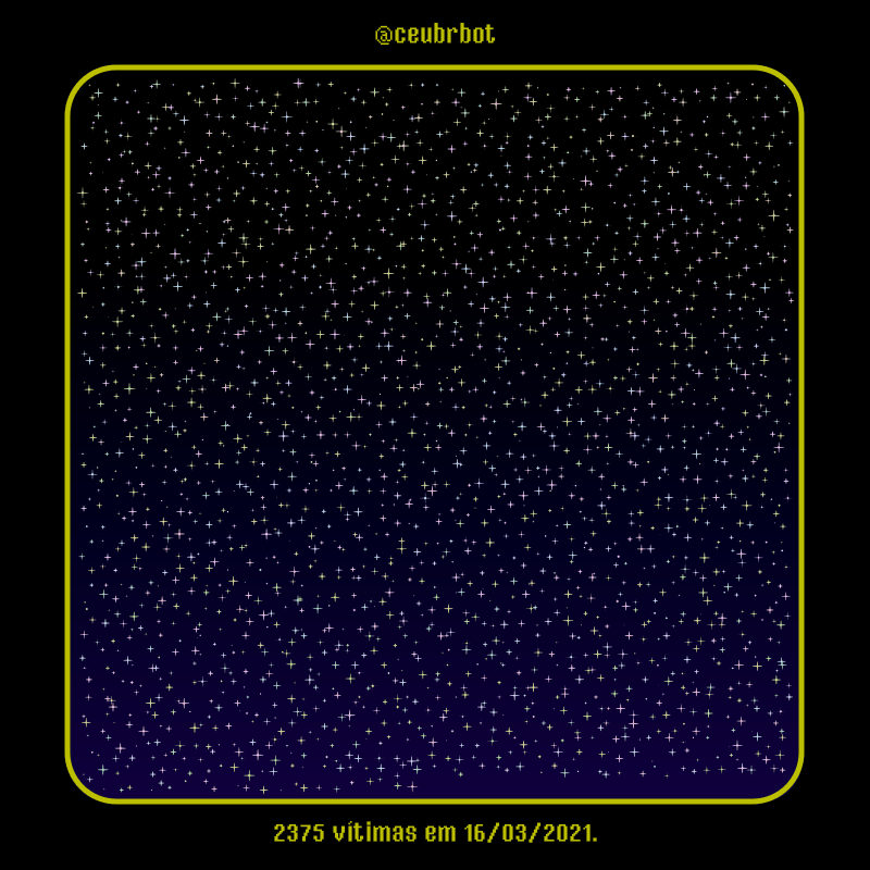 Gif gerado de um céu estrelado no estilo pixel-art.